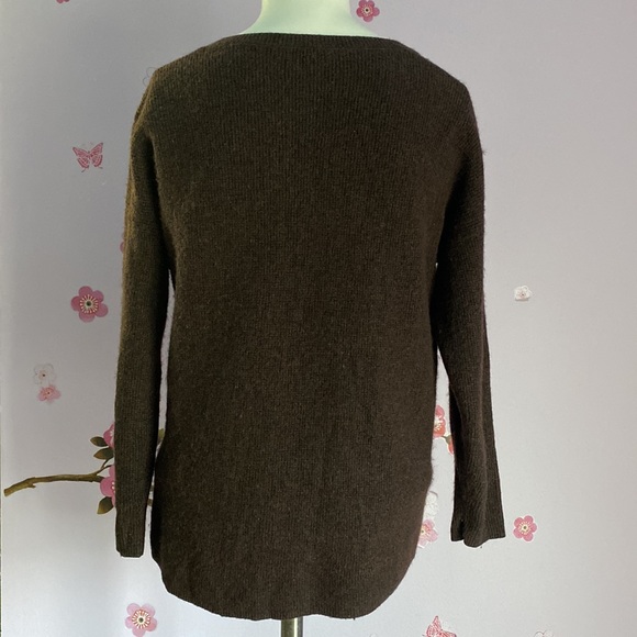 Madewell Brown Three-quarter Sleeve Sweater Alpaca Wool Blend Women's Size Small - Picture 6 of 12